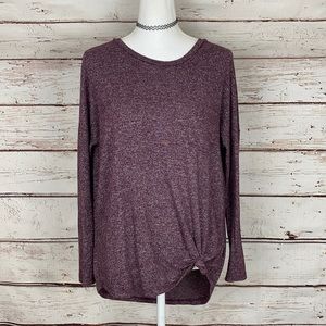 A New Day Purple Long Sleeve Small Top